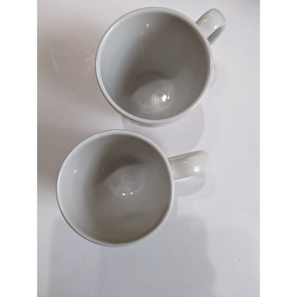 PIER 1Imports Bianca white ironstone coffee  mug cup set of 2 12 ooz - Picture 7 of 9